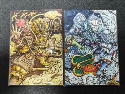 天玑星卡拍第134期《11.3周一截拍》持续收拍收评中 满赠卡需备注 - 【手绘卡】RUBICK 西游 金角大王 银角大王 手绘卡