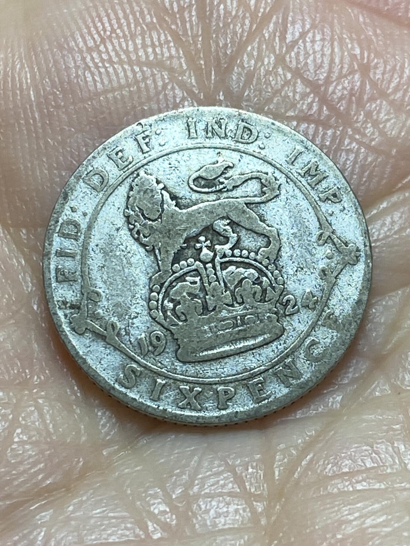 2025年第一百一十九场(总第一百四十五场）外国好品散币(免佣金) 英国🇬🇧1924年6便士银币(乔治五世第二版，500银)