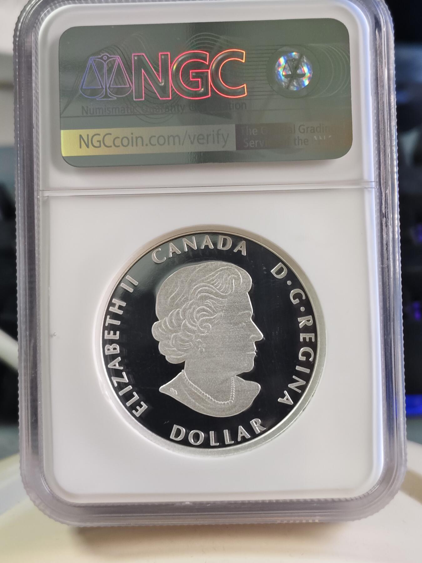 第180期拍卖【长期征集拍品】【北京币展专场】 首期NGC-PF70ULTRACAME0加拿大2021年从海到海和平女神系列高浮雕银币20加元，30.76克，9999银，发行5000枚，无盒证书