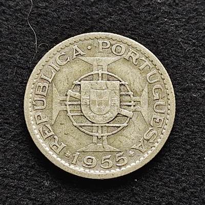 【全场包邮】纯粹捡漏拍472场（免费代拍第9场） - 葡属安哥拉1955年10埃斯库多银币