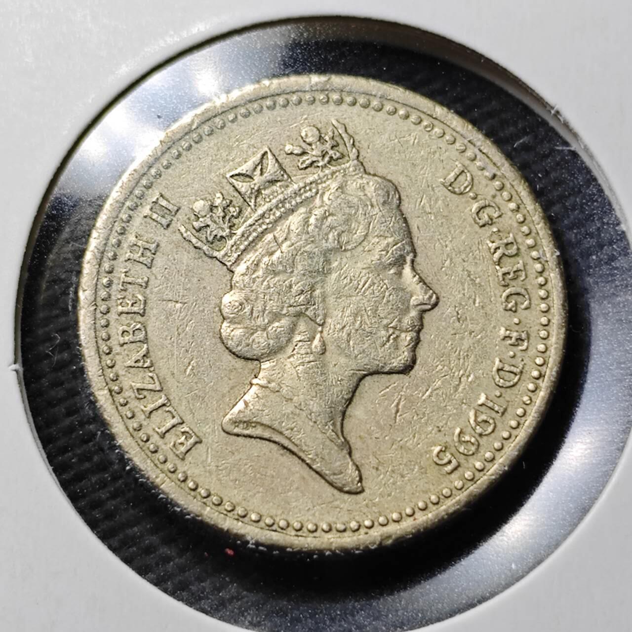 KK钱币收藏小铺  第360场  2月预留时间 周末发货 1995英国1镑 