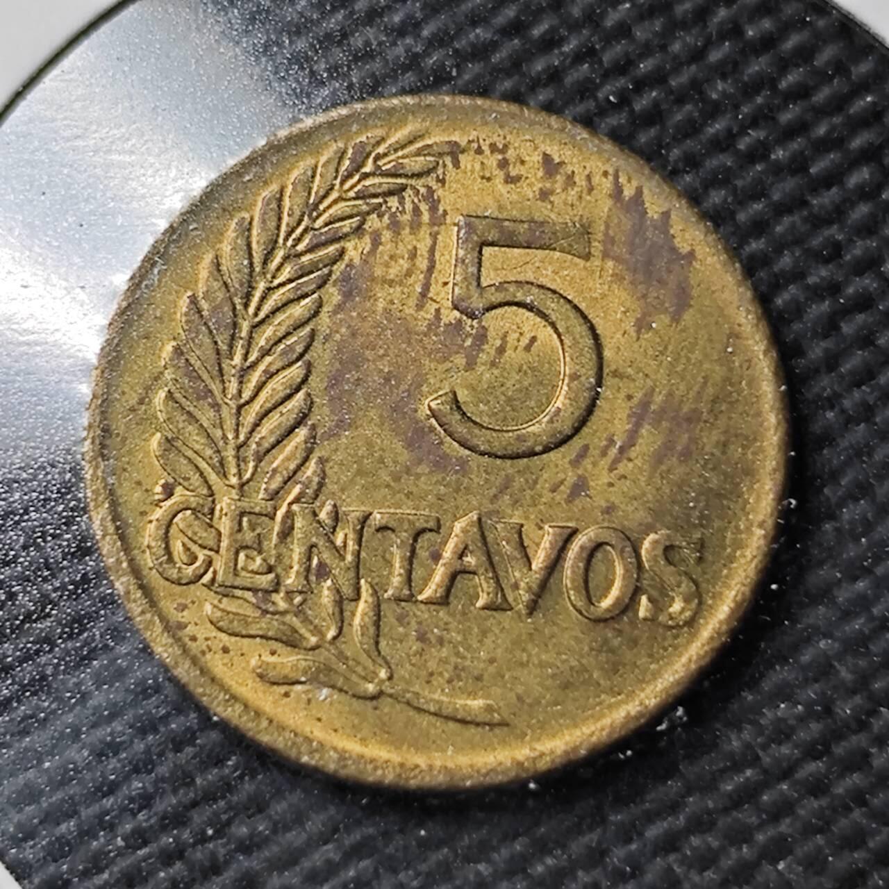 KK钱币收藏小铺  第360场  2月预留时间 周末发货  1960秘鲁5分铜币