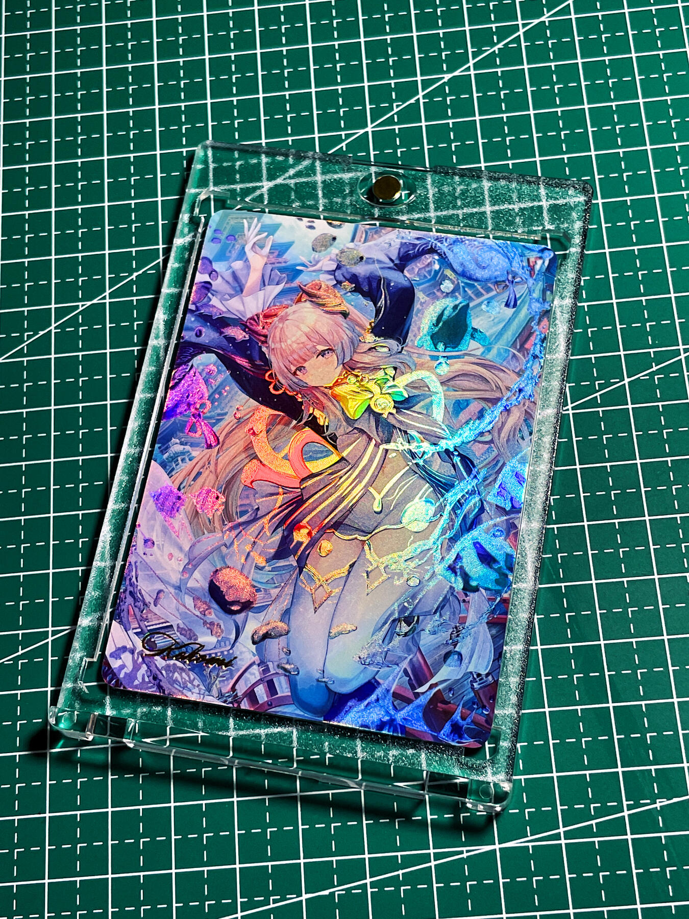 燎原 T画师 原神浮雕彩闪卡 63*88  珊瑚宫心海 63*88 带卡砖和支架