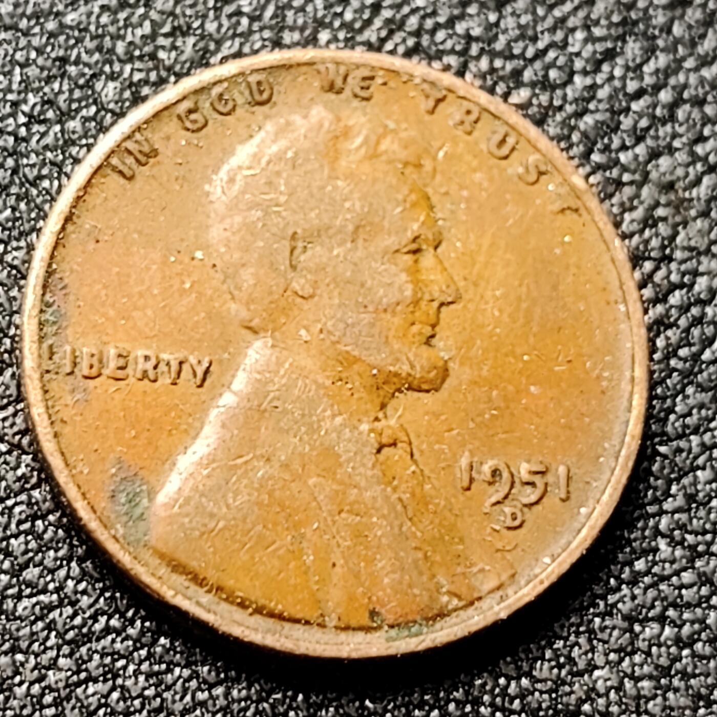 泉币菌-第119场-精品福利场 1951年 美国林肯1美分 战后麦穗版19mm铜币