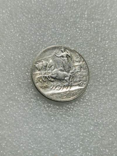 天下钱庄专场欢迎参拍 - 意大利胜利马车1里拉银币