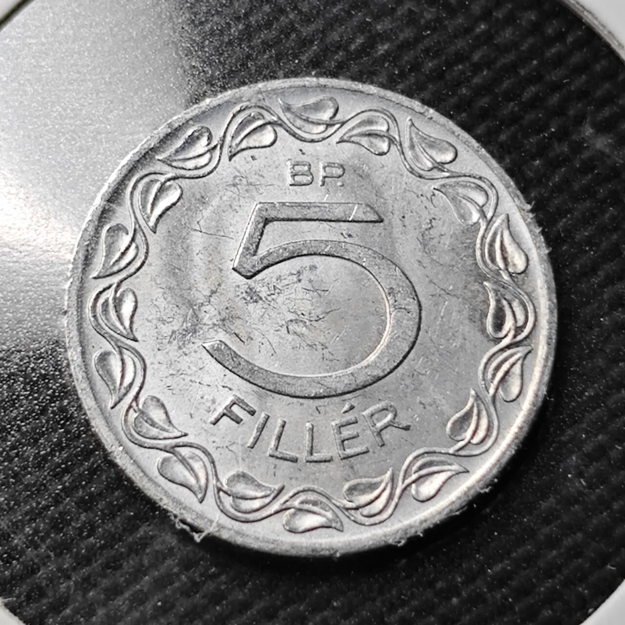 KK钱币收藏小铺  第360场  2月预留时间 周末发货  1970匈牙利5菲勒少女