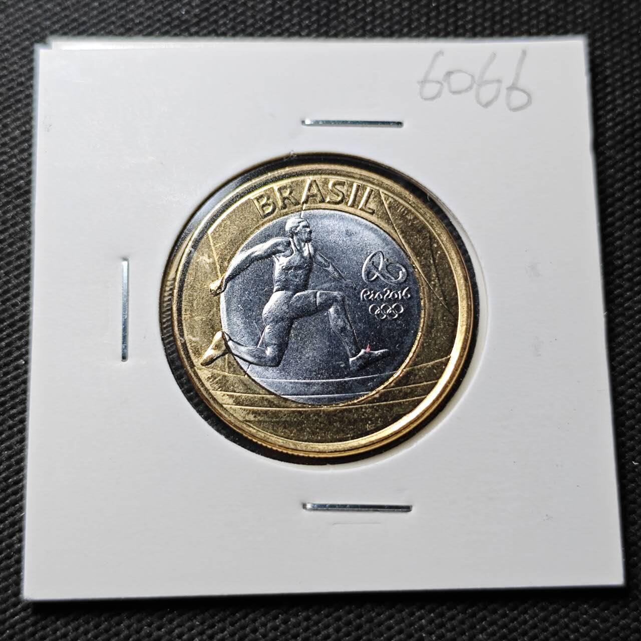 KK钱币收藏小铺  第360场  2月预留时间 周末发货 巴西1瑞尔双色币 纪念币 