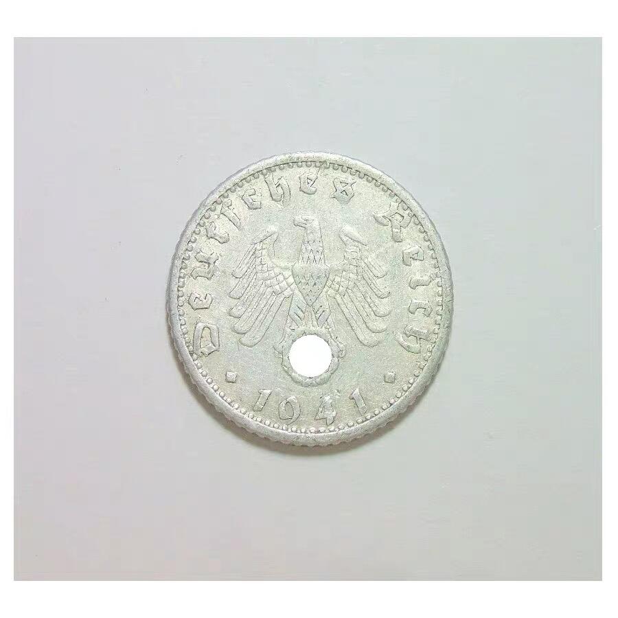 德国第三帝国1941年D版50芬尼 极美品