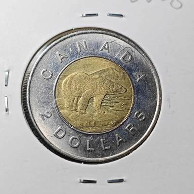 KK钱币收藏小铺  第360场  2月预留时间 周末发货 - 1996加拿大2元 