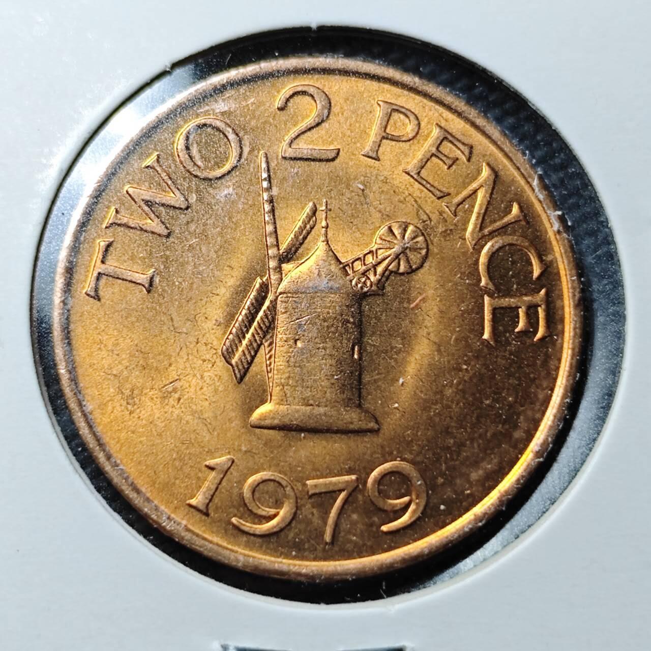 KK钱币收藏小铺  第360场  2月预留时间 周末发货  根西2便士铜币 好品