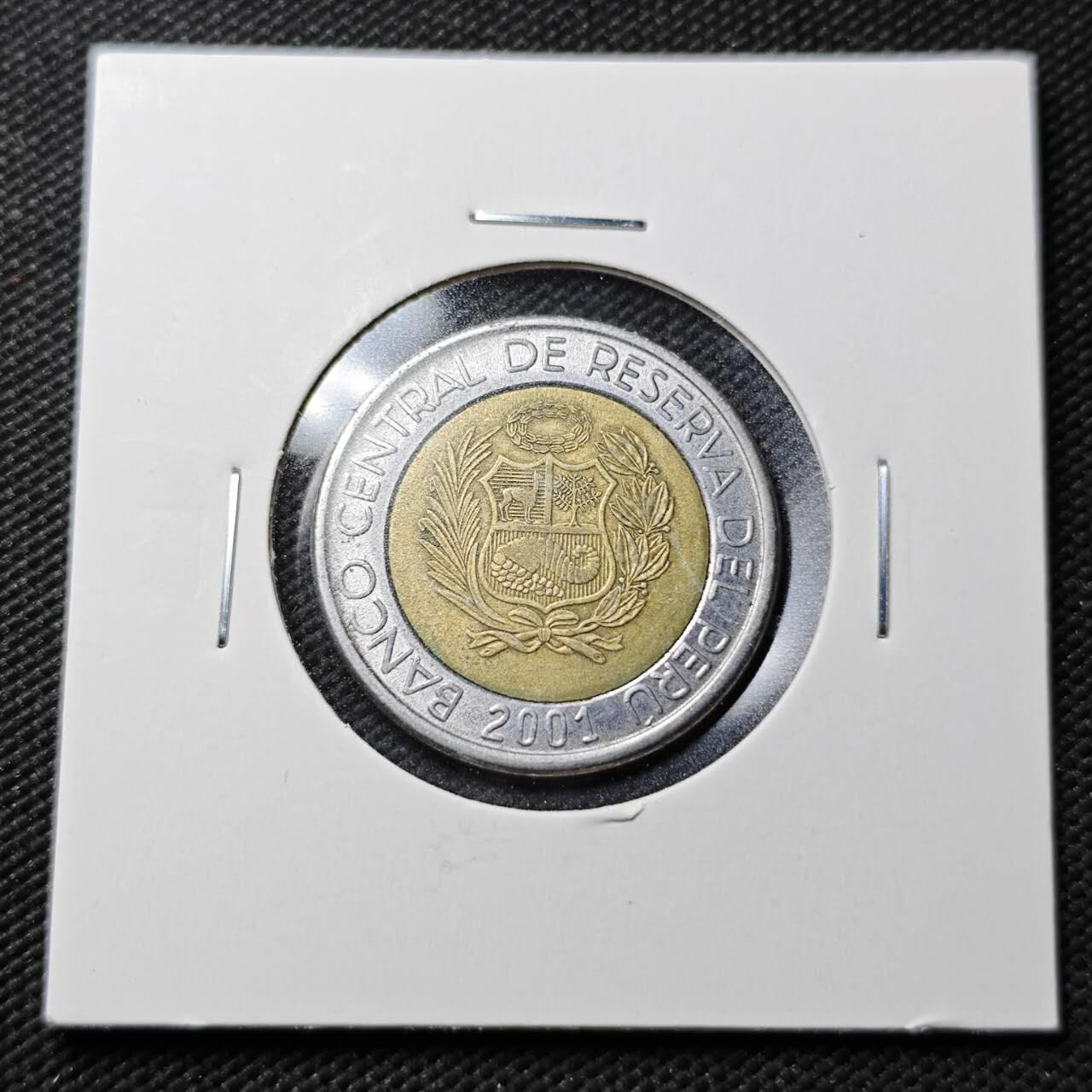 KK钱币收藏小铺  第360场  2月预留时间 周末发货  秘鲁5索尔双色币