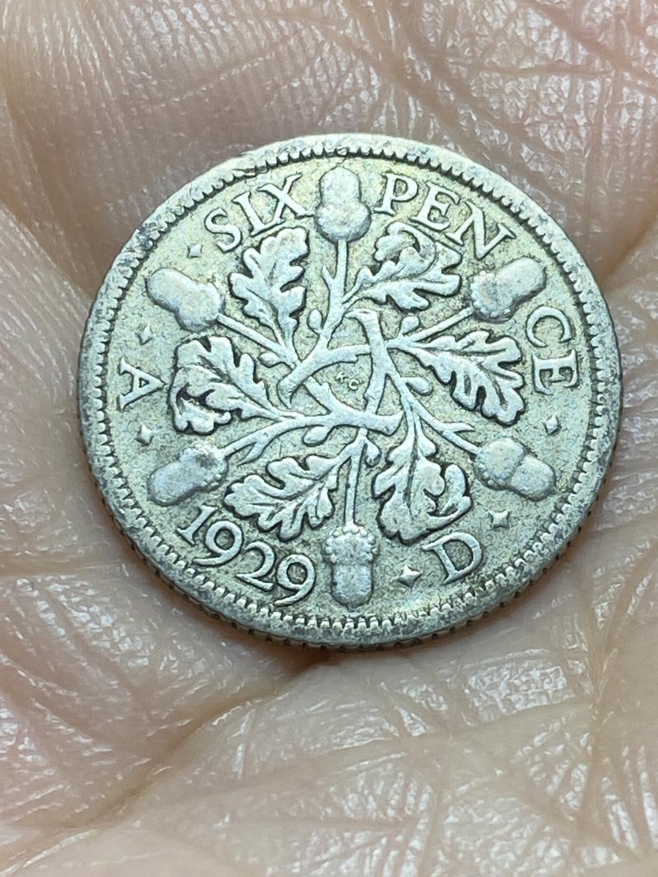 2025年第一百一十九场(总第一百四十五场）外国好品散币(免佣金) 英国🇬🇧1929年6便士银币(乔治五世第五版，500银)