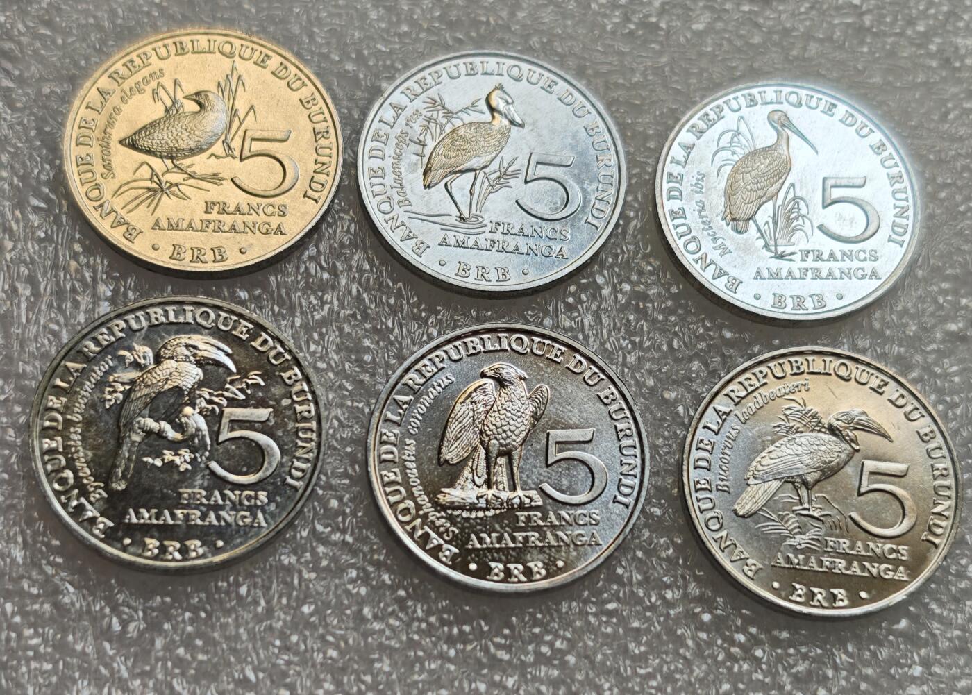 瓶子🏺第214期拍卖会  布隆迪2014年鸟类纪念币6枚一套