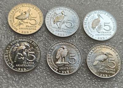 瓶子🏺第214期拍卖会 -  布隆迪2014年鸟类纪念币6枚一套