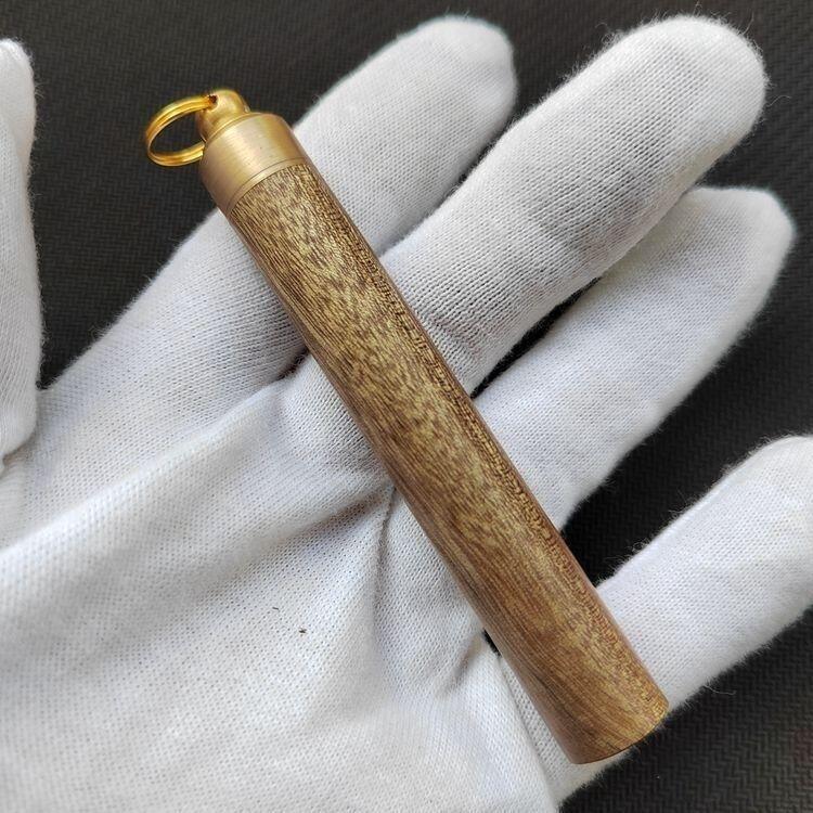 听雨轩 （十二）精品木雕 核雕 便携金丝楠木牙签筒