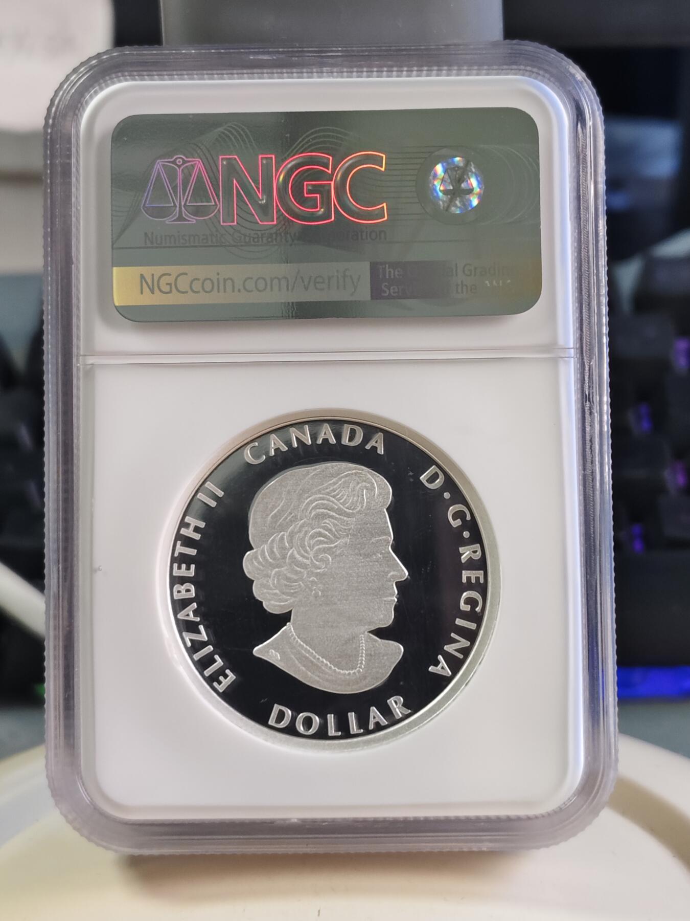 第180期拍卖【长期征集拍品】【北京币展专场】 首期NGC-PF70ULTRACAME0加拿大2021年从海到海和平女神系列高浮雕银币20加元，30.76克，9999银，发行5000枚，无盒证书