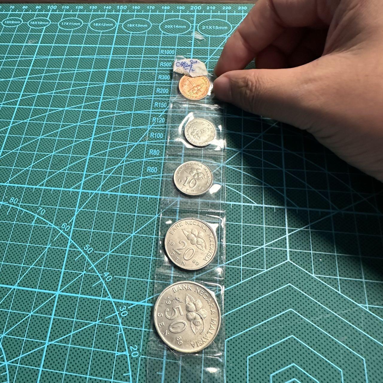 蒂克钱币-第54场 外国精品套币 银币专场 马来西亚1989年 套币一组（缺最大面值）