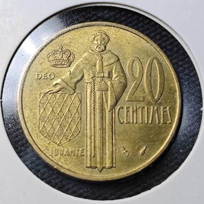 KK钱币收藏小铺  第360场  2月预留时间 周末发货 -  1977摩纳哥20分