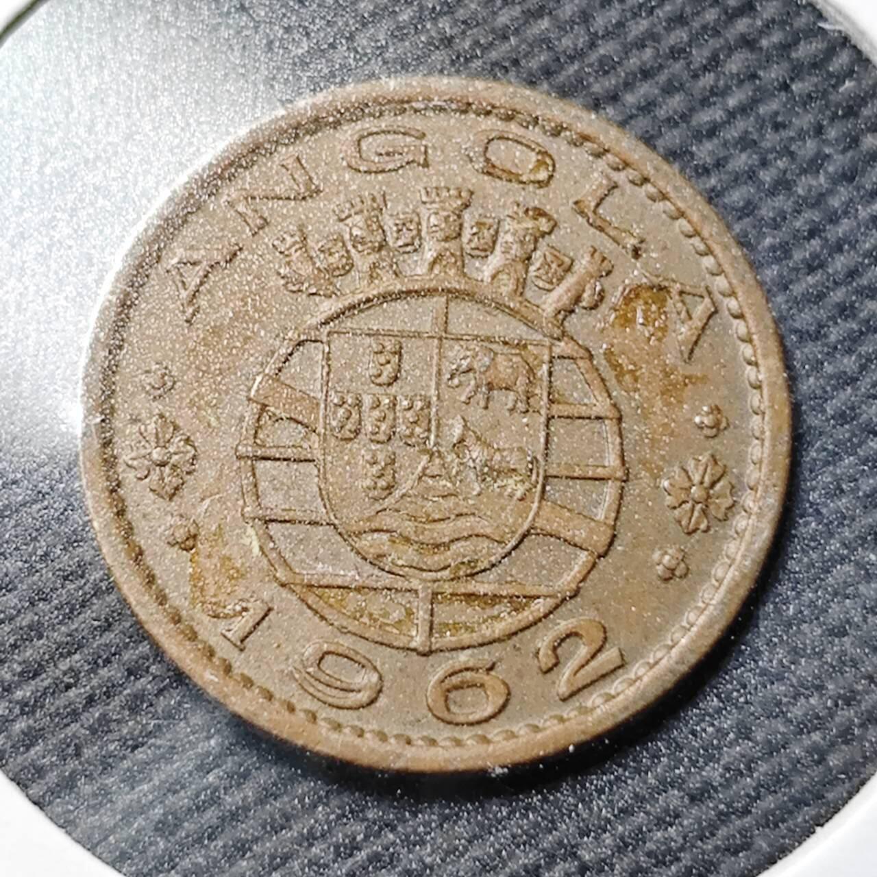 KK钱币收藏小铺  第360场  2月预留时间 周末发货  1962葡属安哥拉20分铜币