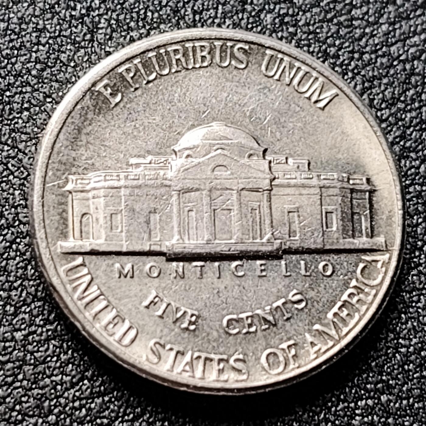 泉币菌-第119场-精品福利场 原光极美品 美国1987年5美分纪念币 杰斐逊 及 故居蒙蒂塞洛庄园 21mm 