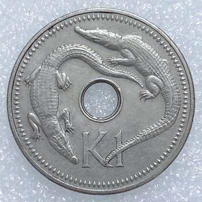 海外回流1元起拍小铺 各国钱币散币场 第19期 - 巴布亚新几内亚1975年1基纳硬币 大版 好品