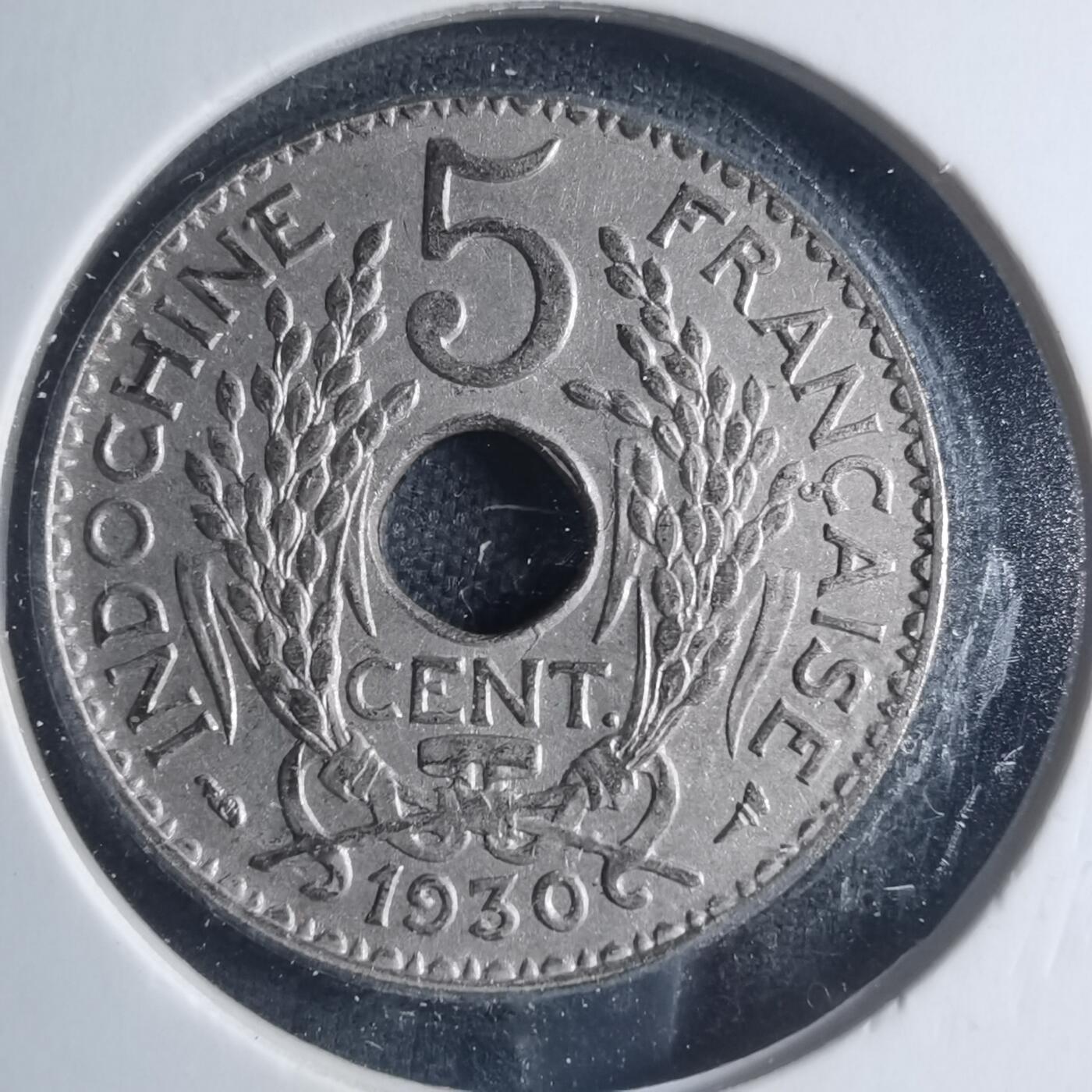 沼泽如烟--第885场 法属印度支那1930年五分