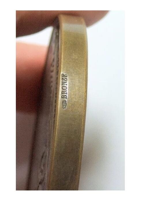 【艺术】著名法国艺术大章 1776年美国华盛顿指挥独立战争高浮雕精制超大铜章 带原盒 68MM 162克