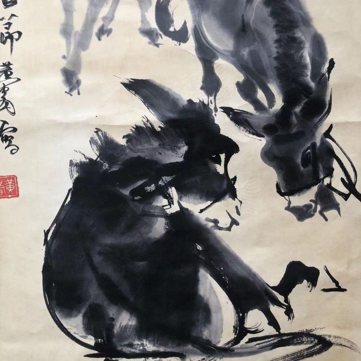 听雨轩（10） 名家名画中堂挂画（一） 黄胄 毛驴图