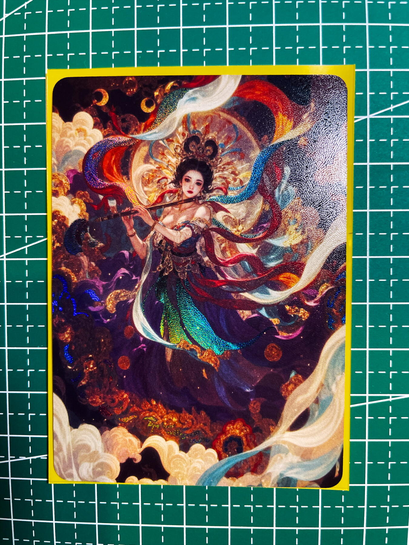 显眼宝35期 佣金1起 10月29日晚20:30截拍  狐狸卡牌 敦煌 飞天神女一张 折光彩闪 63*88