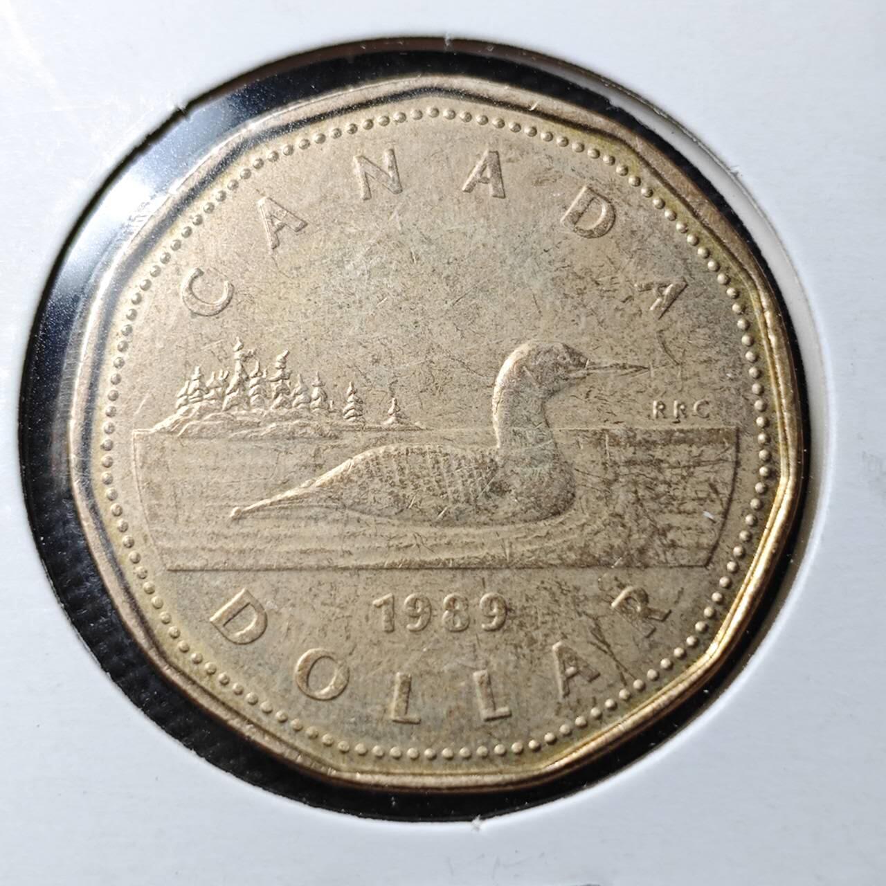 KK钱币收藏小铺  第360场  2月预留时间 周末发货  1989加拿大1元