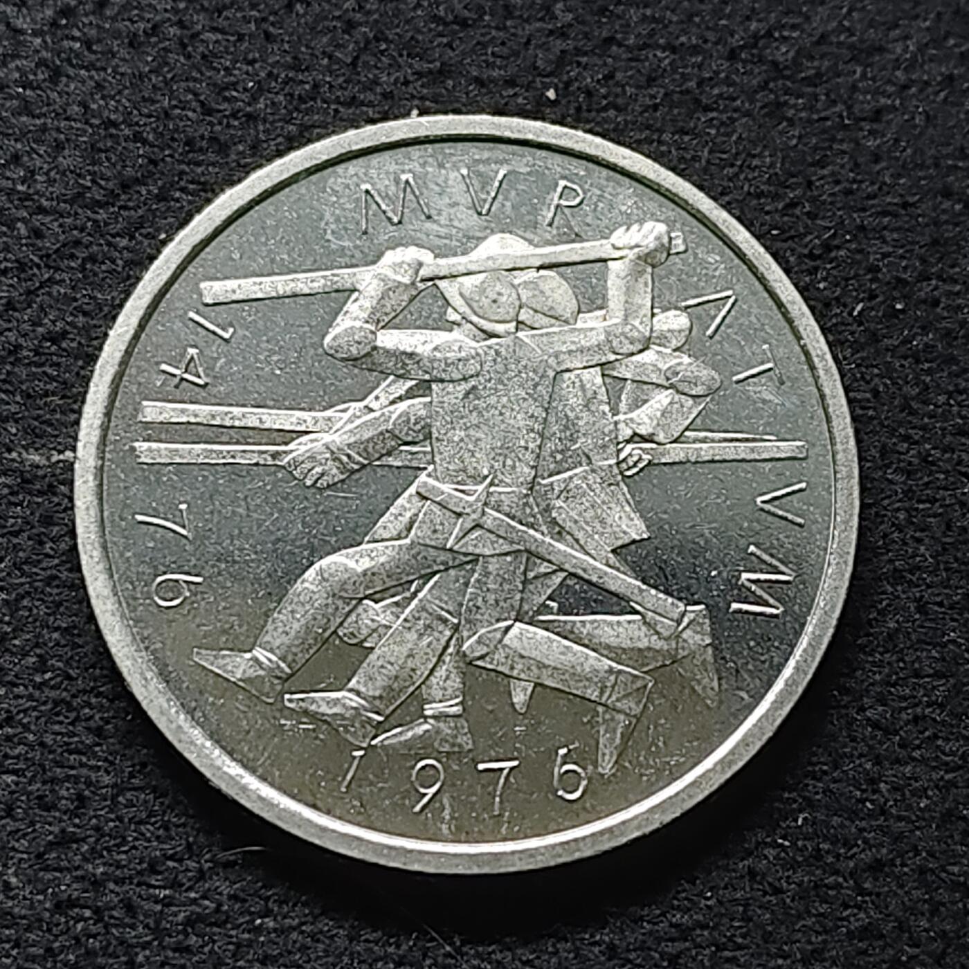 【全场包邮】纯粹捡漏拍472场（免费代拍第9场） 瑞士1976年5法郎勃艮第穆尔滕战役500周年纪念币