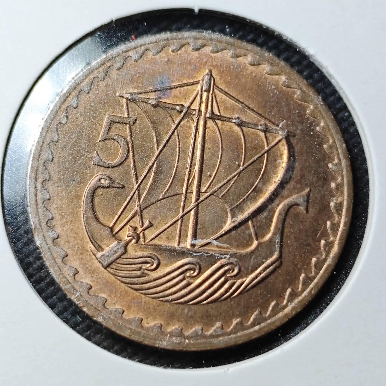 KK钱币收藏小铺  第360场  2月预留时间 周末发货  1980塞浦路斯5分铜币