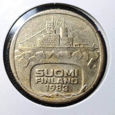 KK钱币收藏小铺  第360场  2月预留时间 周末发货 -  1983芬兰5马克破冰船