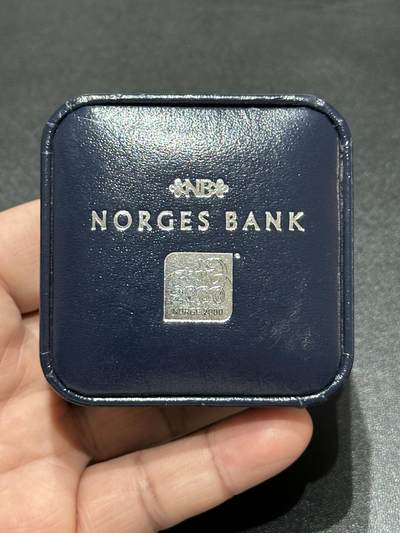 《外钞收藏家》第五百八十期（精选场）（本平台长期征集拍品、欢迎藏友们联系合作） - 挪威2000年千禧年纪念精制银币（盒证齐全，发行量5万枚）