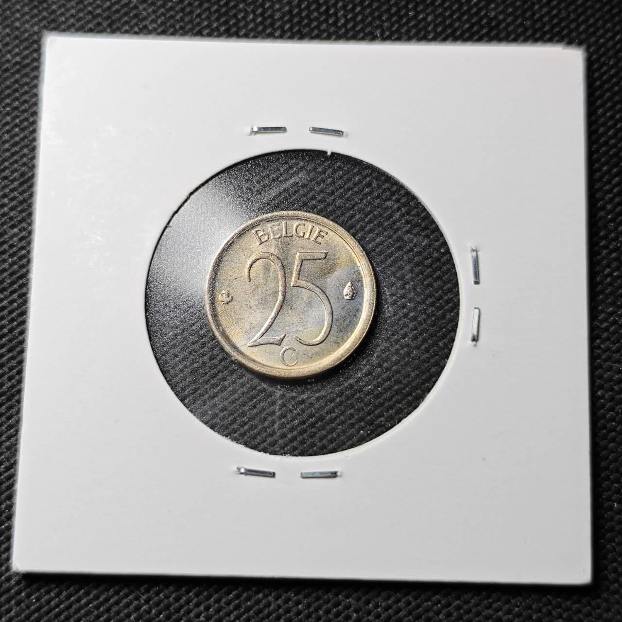KK钱币收藏小铺  第360场  2月预留时间 周末发货  1969比利时25分 好品