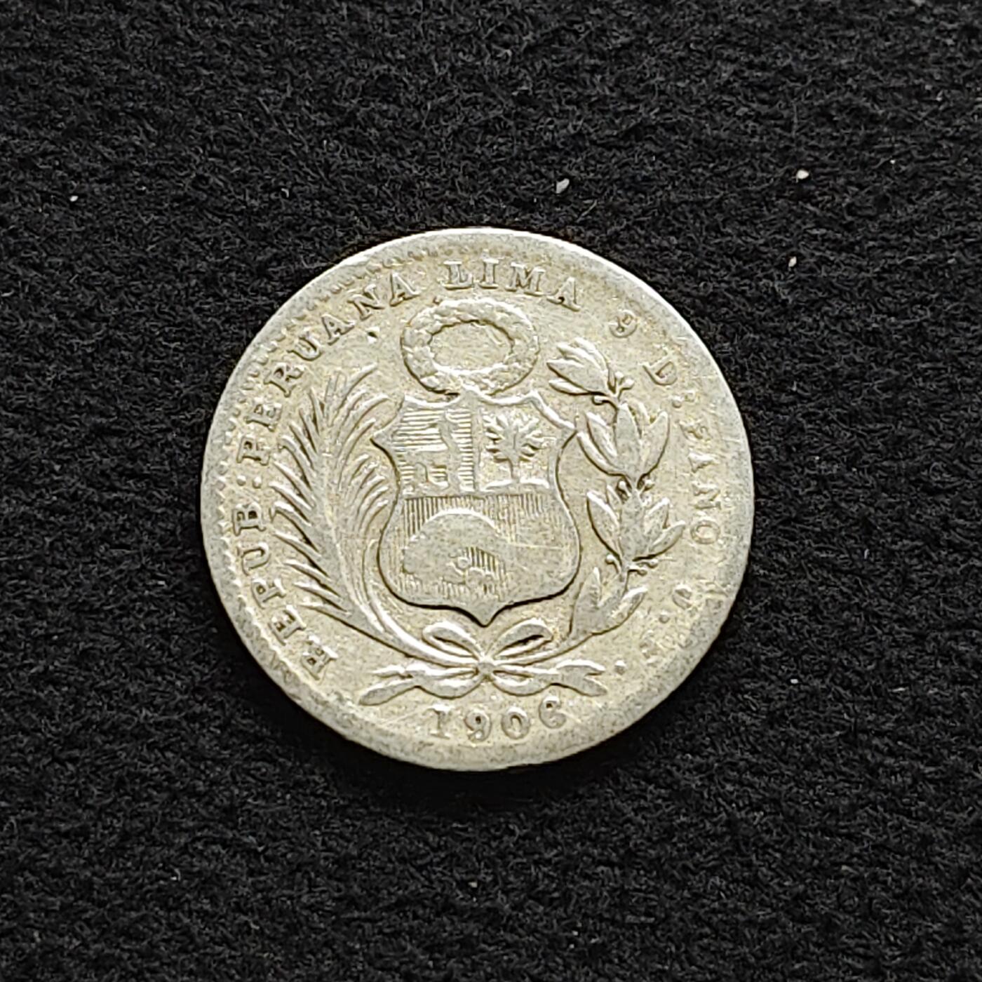【全场包邮】纯粹捡漏拍472场（免费代拍第9场） 秘鲁1906年坐人1迪诺银币