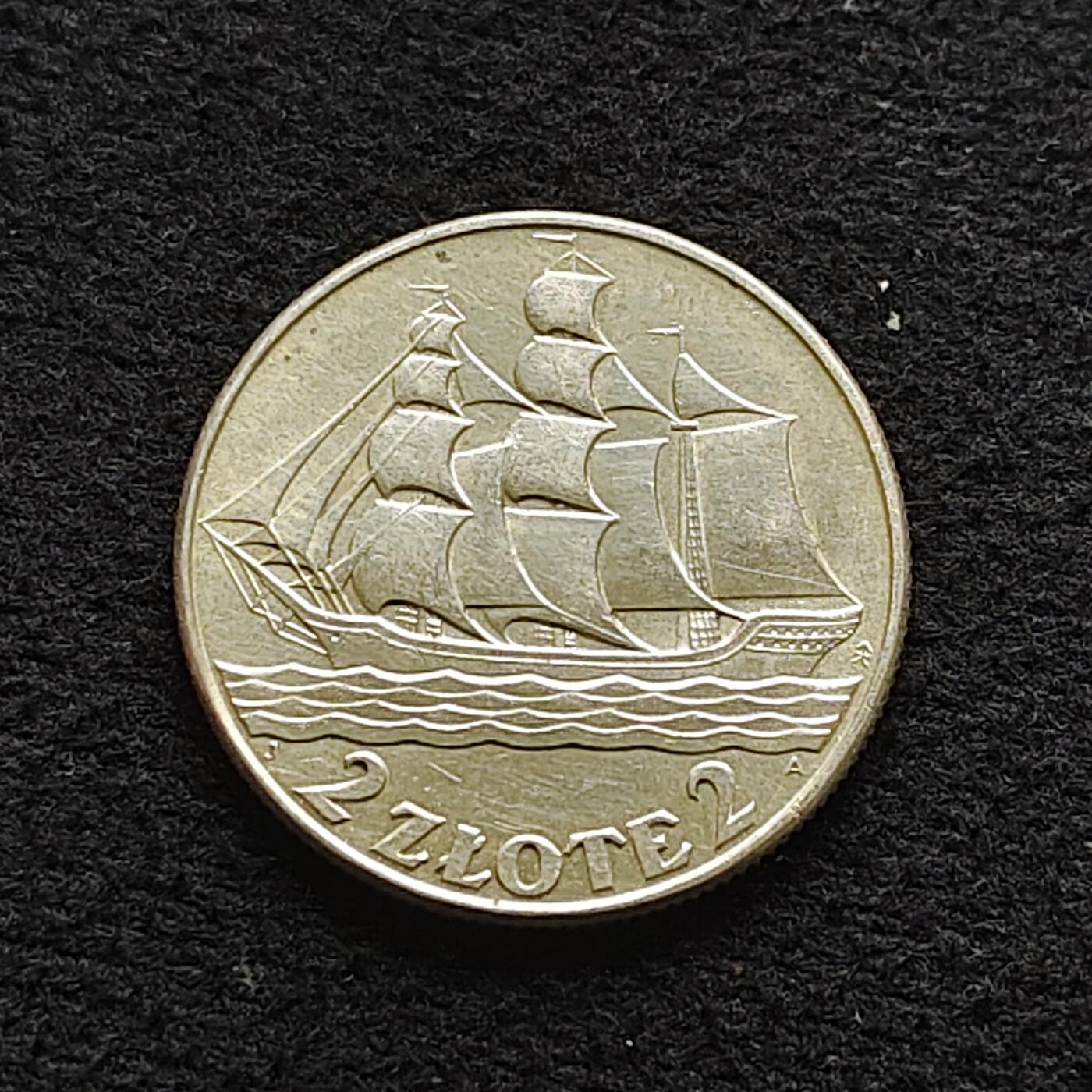 【全场包邮】纯粹捡漏拍472场（免费代拍第9场） 波兰1936年2兹洛提帆船银币