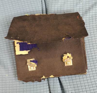 红色经典收藏拍卖专场第28期 - 勿忘国耻勿忘历史  二战鬼子章联排带原装皮套 皮套破损