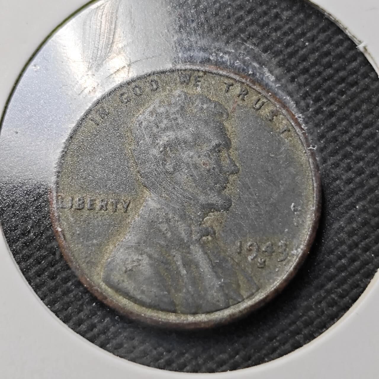 KK钱币收藏小铺  第360场  2月预留时间 周末发货 1943美国1分 铁美分