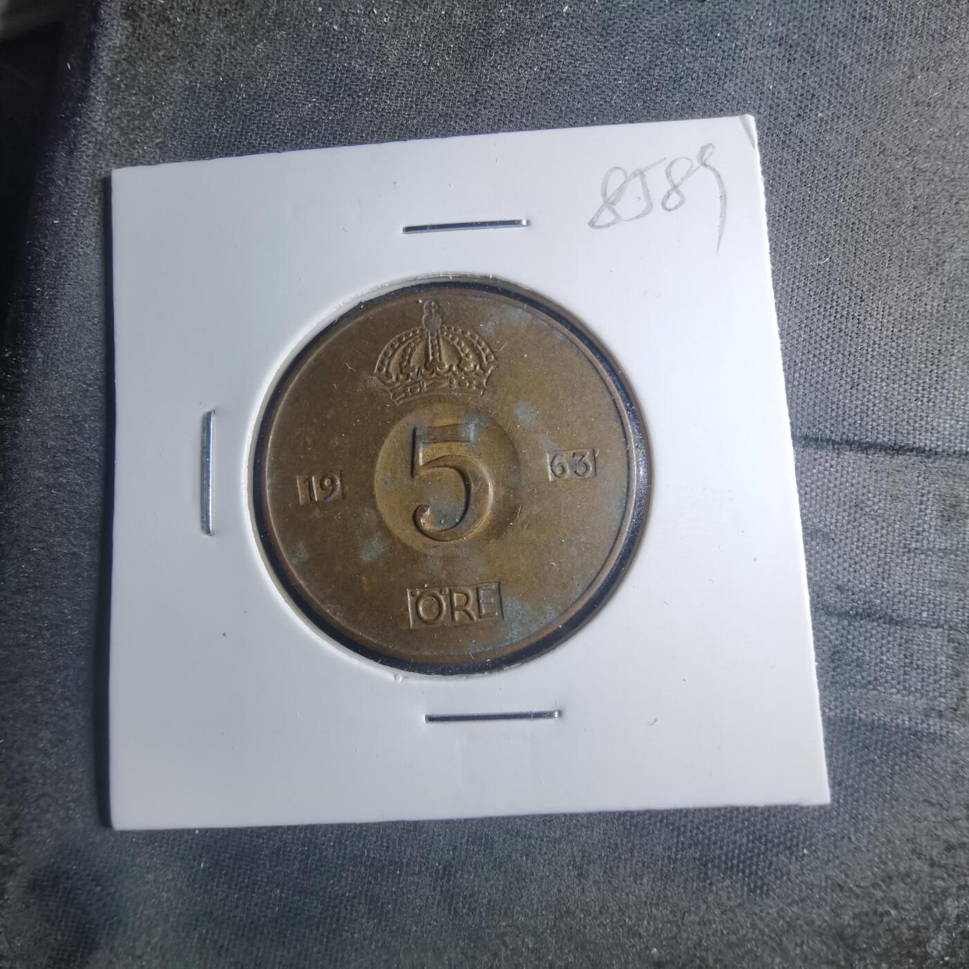 沼泽如烟--第885场 瑞典1963年5欧尔