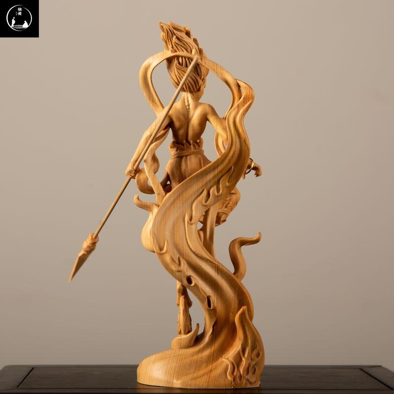 听雨轩 （十二）精品木雕 核雕 黄杨木雕魔童降世摆件 4.5*6*15cm