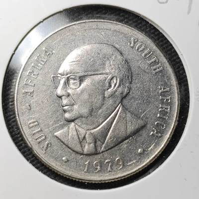 KK钱币收藏小铺  第360场  2月预留时间 周末发货 -  1979南非1兰特