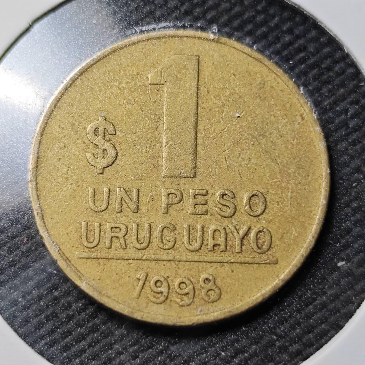 KK钱币收藏小铺  第360场  2月预留时间 周末发货  1998乌拉圭1比索