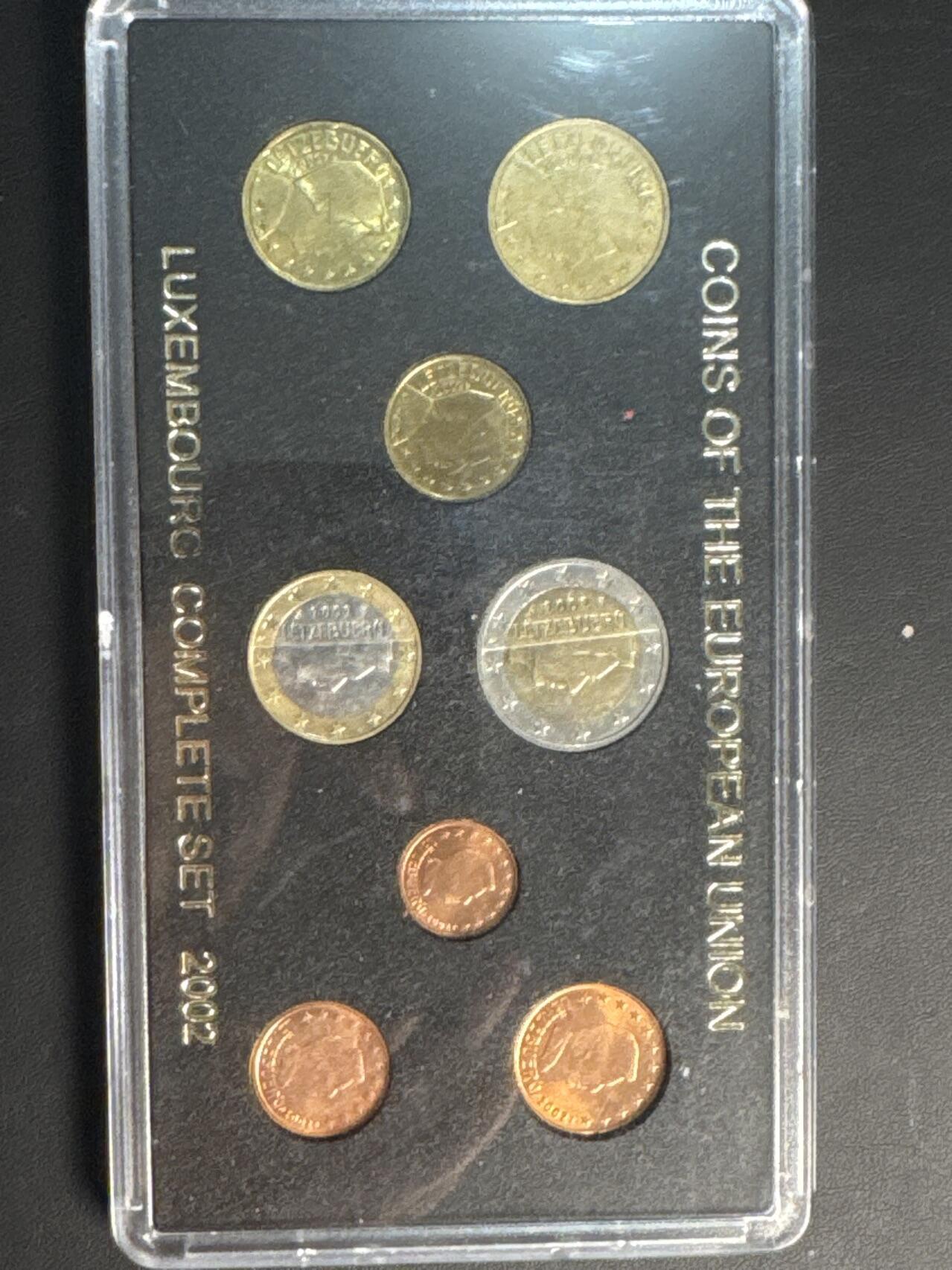 ❤️【币观天下】❤️ 第329期钱币拍卖- 2025.10.31周五晚上6点半场-长期征集拍品 卢森堡2002年版欧元一套