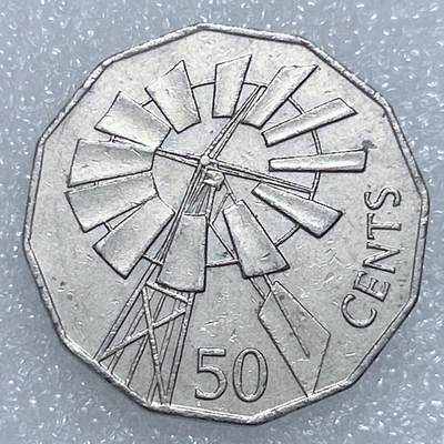 海外回流1元起拍小铺 各国钱币散币场 第19期 - 澳大利亚2002年50分 内陆年沙漠风车纪念币