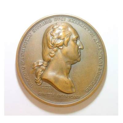 【艺术】著名法国艺术大章 1776年美国华盛顿指挥独立战争高浮雕精制超大铜章 带原盒 68MM 162克 - 【艺术】著名法国艺术大章 1776年美国华盛顿指挥独立战争高浮雕精制超大铜章 带原盒 68MM 162克