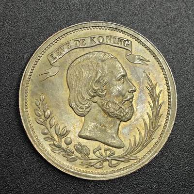 【淘币小摊】实时拍第七百七十八拍   散币场   满百包邮可预留二周 每周一统一发货   - 荷兰1853年威廉三世访问乌特勒支纪念章30mm