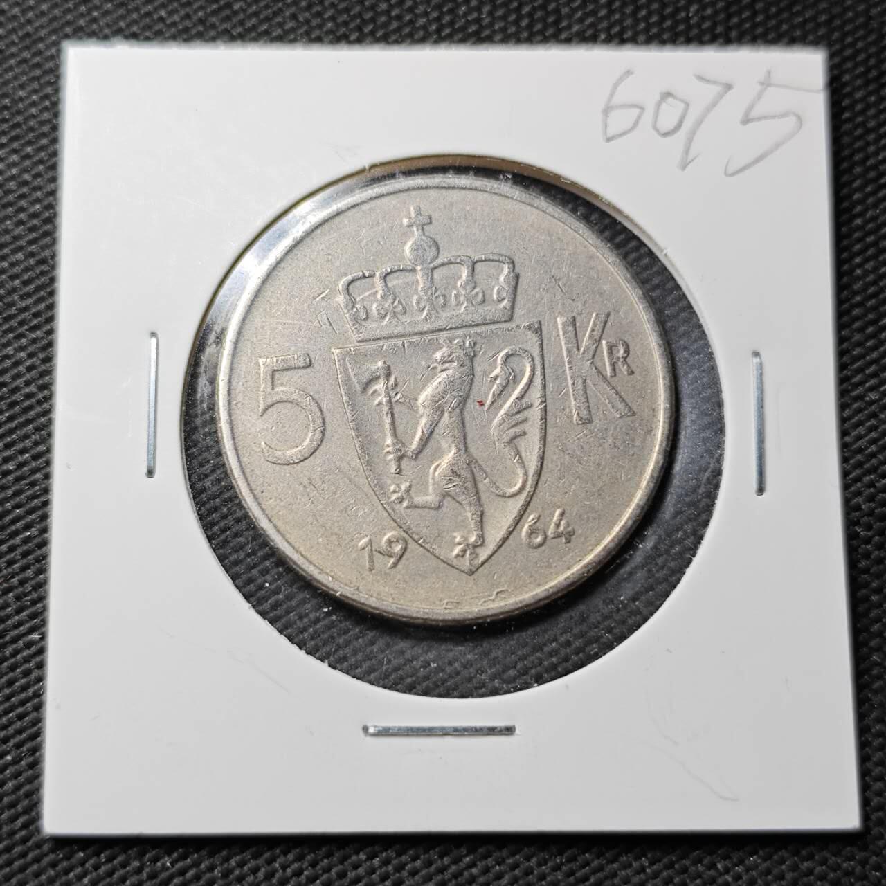 KK钱币收藏小铺  第360场  2月预留时间 周末发货  挪威5克朗