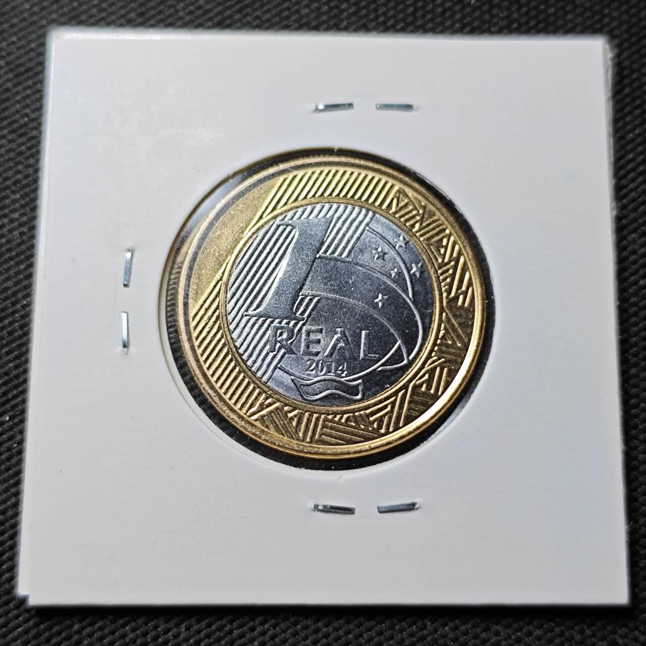 KK钱币收藏小铺  第360场  2月预留时间 周末发货 巴西1瑞尔双色币 纪念币 