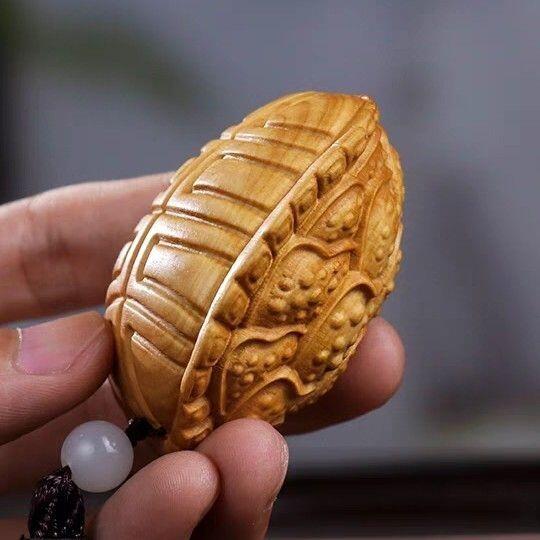 听雨轩 （十二）精品木雕 核雕 太行崖柏富甲天下乌龟壳手把件